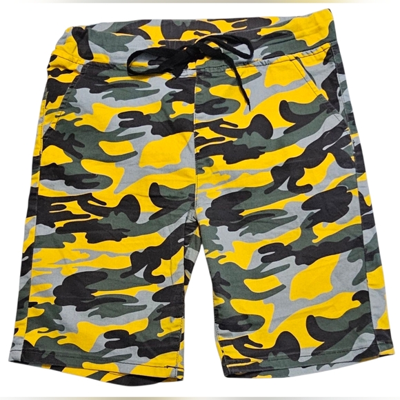 V.I.P Vintage Stretch Bermuda Camo Shorts - Picture 1 of 5